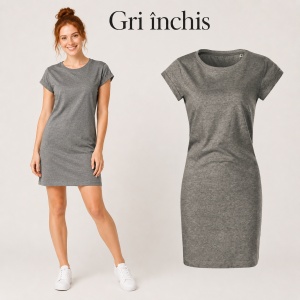 Tricou lung damă tip rochie Freedom 178, bumbac, croială lejeră, 180 g/m², XS–2XL, 15 culori - Img 13