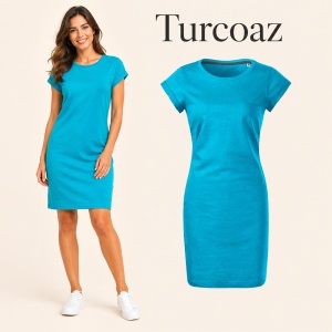 Tricou lung damă tip rochie Freedom 178, bumbac, croială lejeră, 180 g/m², XS–2XL, 15 culori - Img 22