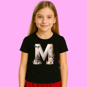 Tricou M Litere Craciun Cu Ren, Brad, Luminite Si Cadouri, din bumbac 100% Copii | Dama | Barbat - Img 3