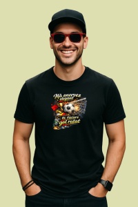 Tricou Ma Enervez Elegant La Fiecare Gol Ratat Fotbal, din bumbac 100%, tricou negru Copii | Dama | Barbat - Img 3