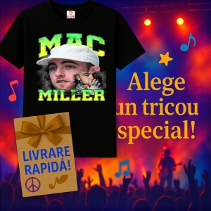 Tricou Mac Miller Portret artistic, muzica Rap, Dama | Barbat | Copii, Culoare Negru - Img 11
