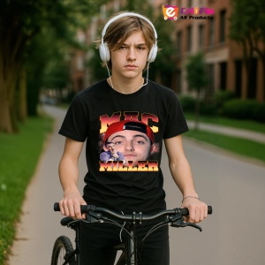 Tricou Mac Miller - Sapca rosie, fata frontala, muzica Nu Metal, Dama | Barbat | Copii, Culoare Negru - Img 10