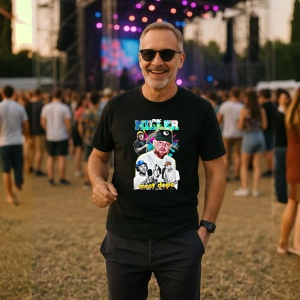 Tricou Mac Miller - Tricou alb, fundal colorat, muzica Not Applicable, Dama | Barbat | Copii, Culoare Negru - Img 9