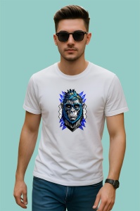 Tricou Maimuta Albastra Tribal Geometric, Copii | Dama | Barbat - Img 2