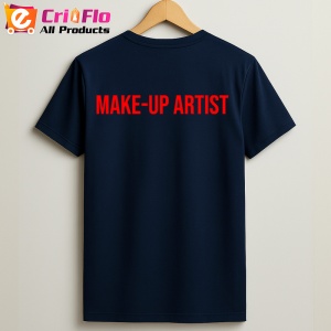 Tricou MAKE UP ARTIST, Personalizat | Unisex Dama si Barbat, Albastru Inchis - Img 2