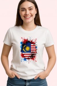 Tricou Malaysia Steag Splash Art, Copii | Dama | Barbat - Img 4