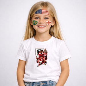 Tricou Marcel Sabitzer Austria World Cup Fifa 2026 V4, din bumbac 100%, tricou alb, Copii | Dama | Barbat
