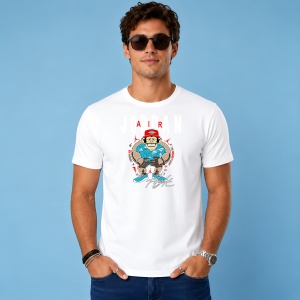 Tricou Mario Musculos Stil Urban Air Graffiti, din bumbac 100% Copii | Dama | Barbat - Img 3