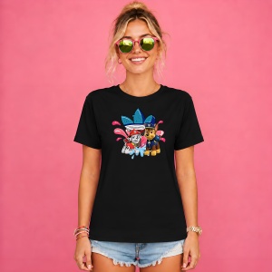 Tricou Marshall Si Chase Patrula Catelului Urban Splash Design, din bumbac 100%, tricou negru, Copii | Dama | Barbat - Img 2