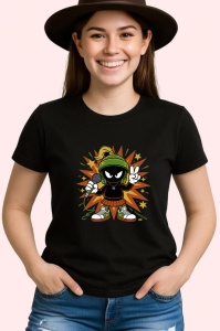 Tricou Marvin the Martian stil cool cu fundal exploziv Copii | Dama | Barbat Barbat - Img 6