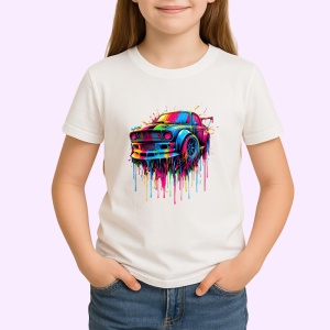 Tricou Masina retro sport stil pop art viteza si culoare Copii | Dama | Barbat