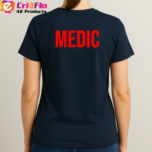 Tricou MEDIC, Personalizat | Unisex Dama si Barbat, Albastru Inchis - Img 3