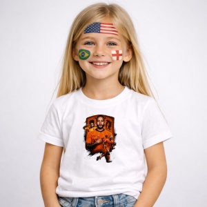 Tricou Memphis Depay Netherlands World Cup Fifa 2026 V9, din bumbac 100%, tricou alb, Copii | Dama | Barbat - Img 2