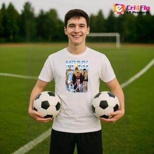 Tricou Messi Argentina Chapion All Time - Copii | Dama | Barbat - Img 3