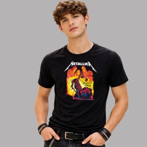 Tricou Metallica And Justice For All Flacari, din bumbac 100%, tricou negru, Dama | Barbat