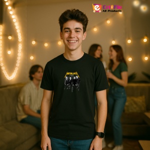 Tricou Metallica - Skulls Graphic, muzica Hip-Hop / Trap, Dama | Barbat | Copii, Culoare Negru - Img 8