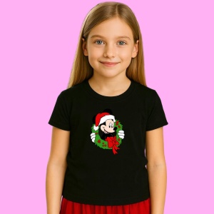 Tricou Mickey Cu Coronita Verde, din bumbac 100% Copii | Dama | Barbat