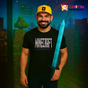 Tricou Minecraft Logo Minecraft 3 Tricou Negru Copii | Dama | Barbat - Img 4