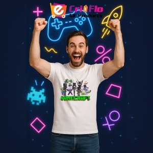 Tricou Minecraft Lumea Cubica Tricou Alb Copii | Dama | Barbat - Img 4