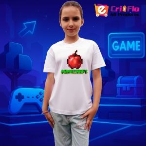 Tricou Minecraft Marul Rosu Tricou Alb Copii | Dama | Barbat - Img 2