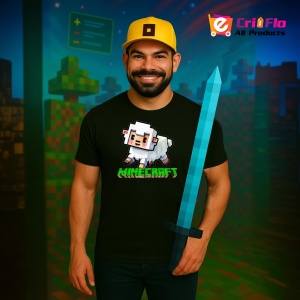 Tricou Minecraft Oita Fericita Tricou Negru Copii | Dama | Barbat - Img 5