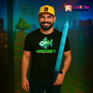 Tricou Minecraft Pestele Pixelat Tricou Negru Copii | Dama | Barbat - Img 4