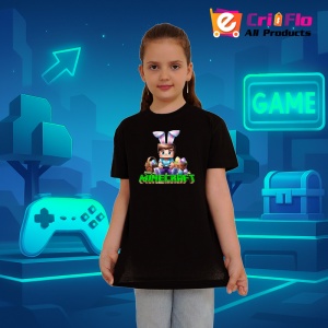 Tricou Minecraft Vanatorul De Oua Tricou Negru Copii | Dama | Barbat - Img 3