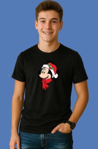 Tricou Minnie Profil Cu Caciula Mosului, din bumbac 100% Copii | Dama | Barbat - Img 2