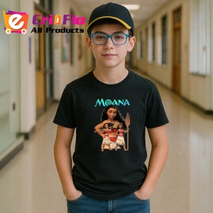 Tricou Moana printesa curajoasa intr o aventura pe mare, Copii | Dama | Barbat , tricou negru - Img 5