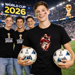 Tricou Mohamed Salah Egypt World Cup Fifa 2026 V2, din bumbac 100%, tricou negru, Copii | Dama | Barbat - Img 7