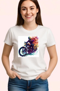 Tricou Motociclist in viteza cu efecte graffiti Copii | Dama | Barbat - Img 3