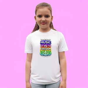 Tricou Music Is Freedom Poster Colorat, Copii | Dama | Barbat - Img 3