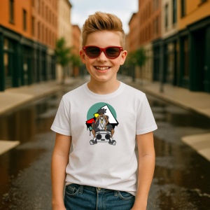 Tricou Music Street Play Now Tricou Alb - Copii | Dama | Barbat - Img 2