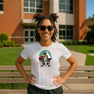 Tricou Music Street Play Now Tricou Alb - Copii | Dama | Barbat - Img 3