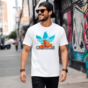 Tricou Nemo Pestisorul Logo Splash Turcoaz Urban Ocean Vibe, din bumbac 100% Copii | Dama | Barbat - Img 5