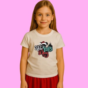 Tricou New Year Day Mickey Rosu, din bumbac 100%, tricou alb, Copii | Dama | Barbat - Img 2