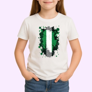 Tricou Nigeria Steag Splash Art, Copii | Dama | Barbat - Img 3