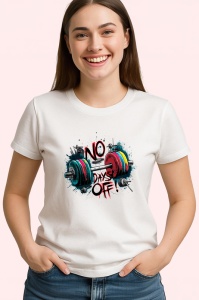 Tricou No Days Off Discuri Greutati, Copii | Dama | Barbat - Img 3