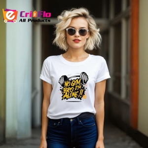 Tricou No Gym Bro Im Alone Haltere, Copii | Dama | Barbat - Img 12