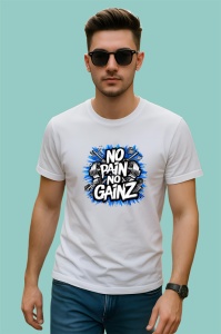 Tricou No Pain No Gainz Albastru Intunecat, Copii | Dama | Barbat - Img 2