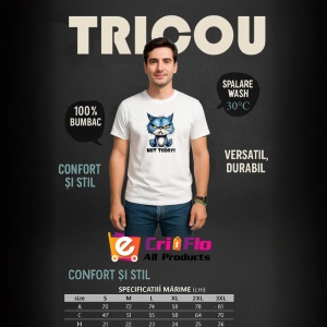 Tricou not today pisica albastra poster amuzant stare de spirit, Copii | Dama | Barbat - Img 7
