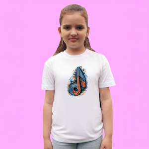 Tricou Nota Muzicala Rasucita Albastru Portocaliu, Copii | Dama | Barbat - Img 3