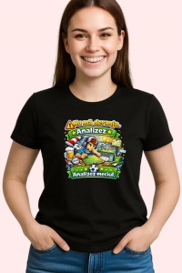 Tricou Nu Pierdem Meciul Analizam Nivelul Fotbal, din bumbac 100%, tricou negru Copii | Dama | Barbat - Img 3