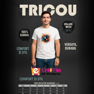 Tricou Obiectiv camera cu efecte splash colorate Copii | Dama | Barbat - Img 7