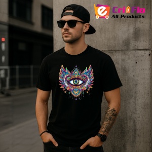 Tricou Ochi mandala centru flacara divina, Copii | Dama | Barbat , tricou negru - Img 11
