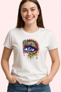 Tricou ochi mandala lacrima stralucitoare, Copii | Dama | Barbat - Img 4