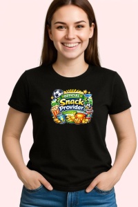 Tricou Official Snack Provider Minge Fotbal Amuzant, din bumbac 100%, tricou negru Copii | Dama | Barbat - Img 3