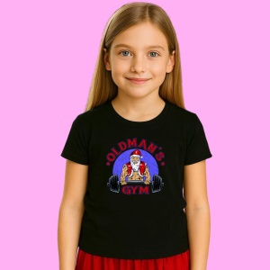 Tricou Oldmans Gym Santa, din bumbac 100% Copii | Dama | Barbat - Img 3