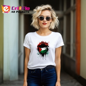 Tricou Palestine Steag Splash Art, Copii | Dama | Barbat - Img 12
