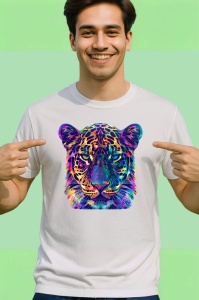 Tricou Pantera colorata in stil pop art Copii | Dama | Barbat - Img 2